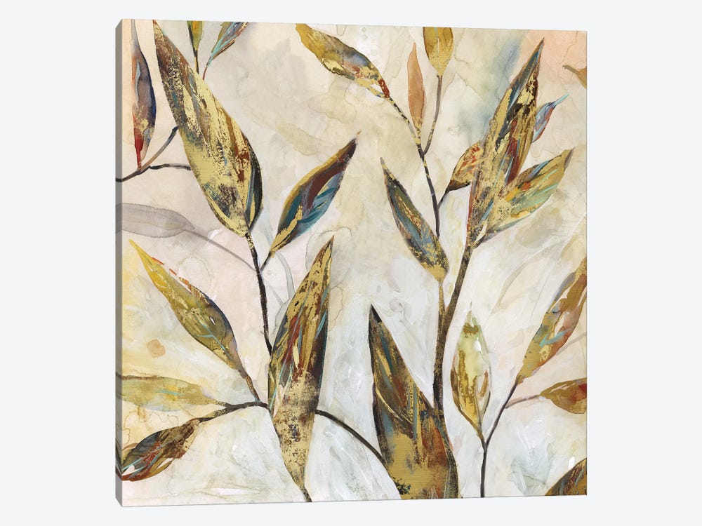 Gilded Leaves II by Carol Robinson 1-piece Canvas Print