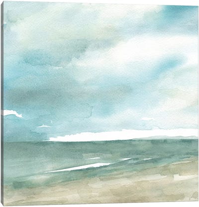 Tranquil Seas Canvas Art Print - Sandy Beach Art