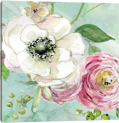 Asbury Garden Bloom III Canvas Art Print - Ranunculus Art