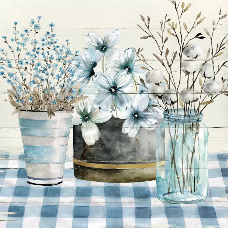 Blue Farmhouse by Carol Robinson wall art