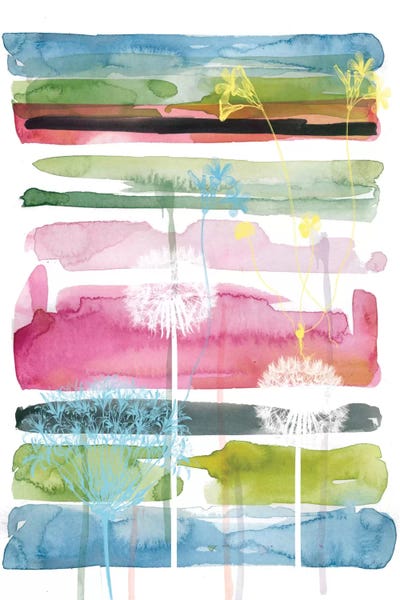 Abstract Watercolors: Asbury Garden Summer Silhouette II by Carol Robinson