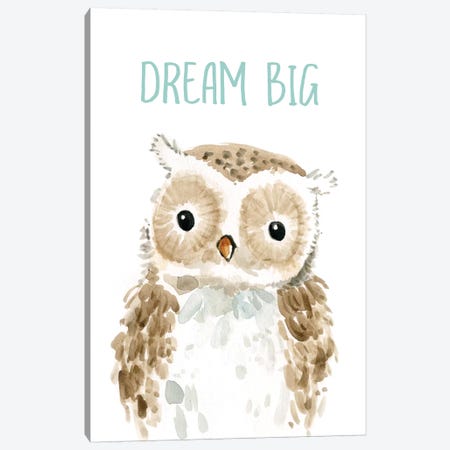 Dream Big Owl Canvas Print #CRO585} by Carol Robinson Art Print