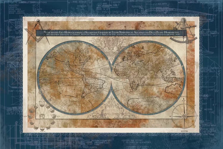 Blueprint Of The World by Carol Robinson wall art