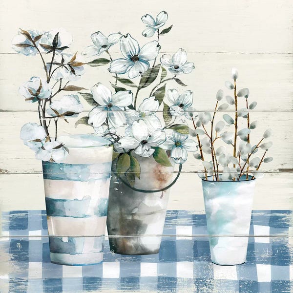 Modern Farmhouse Décor: Gingham Blues by Carol Robinson