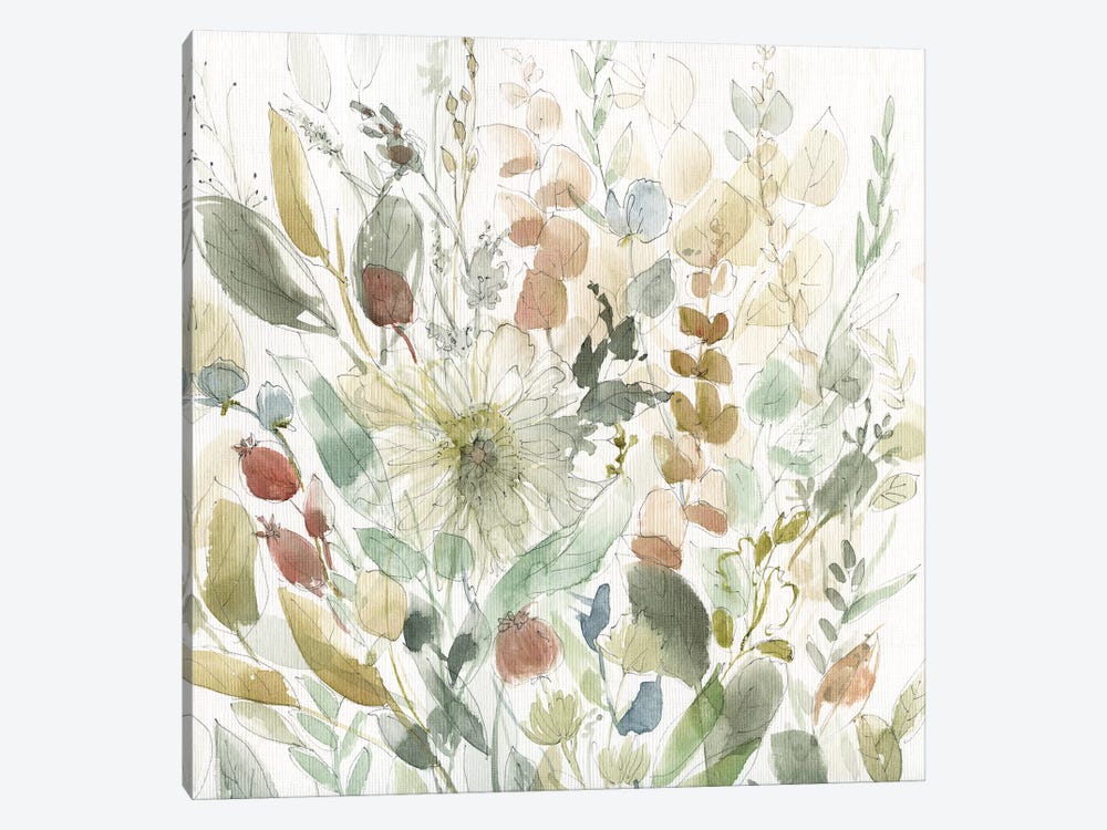 Linen Wildflower Garden by Carol Robinson 1-piece Art Print