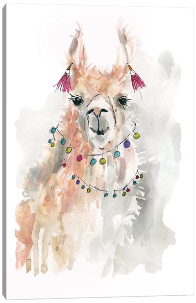 Llama Drama I Canvas Art Print - Llama & Alpaca Art