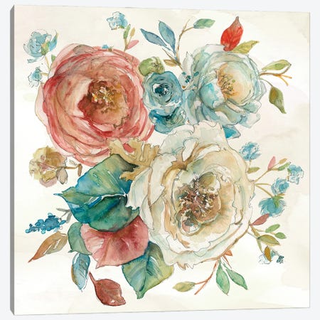 Rose Garden I Canvas Print #CRO671} by Carol Robinson Canvas Artwork