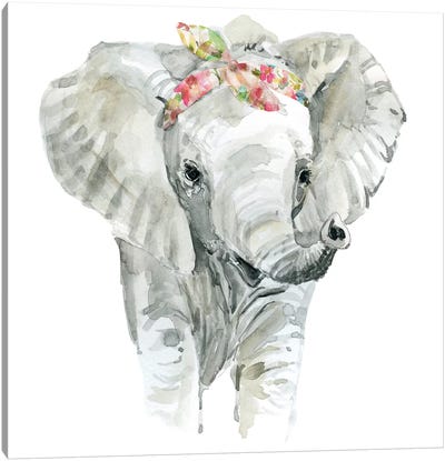 Savannah Elephant Canvas Art Print - Elephant Art