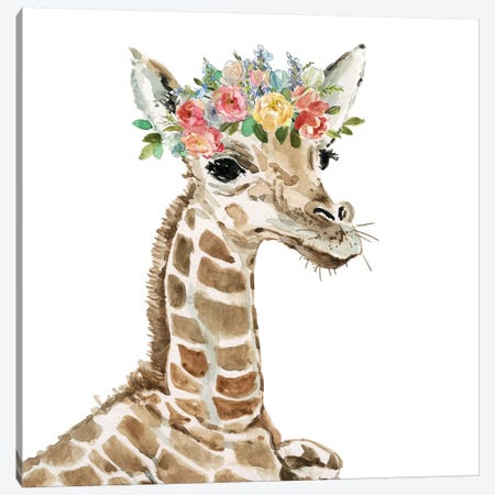 Savannah Giraffe Canvas Print #CRO675} by Carol Robinson Canvas Art Print