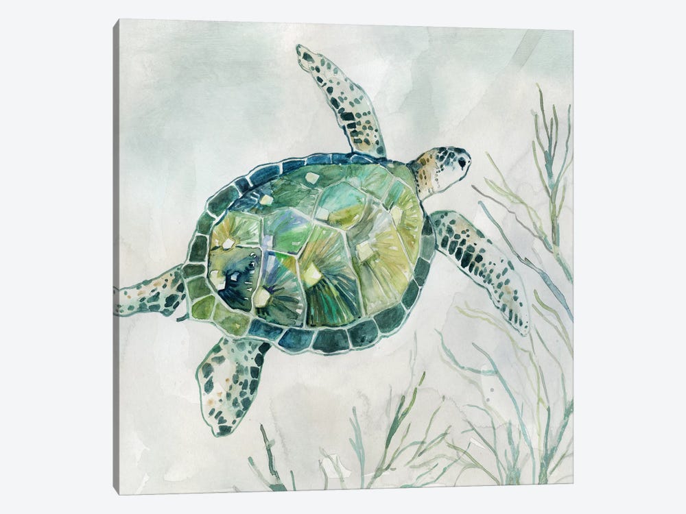 Seaglass Turtle I by Carol Robinson 1-piece Art Print