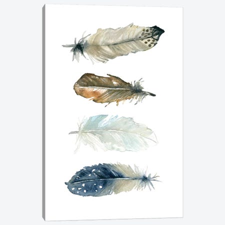 Feather Collection I Canvas Print #CRO69} by Carol Robinson Canvas Wall Art