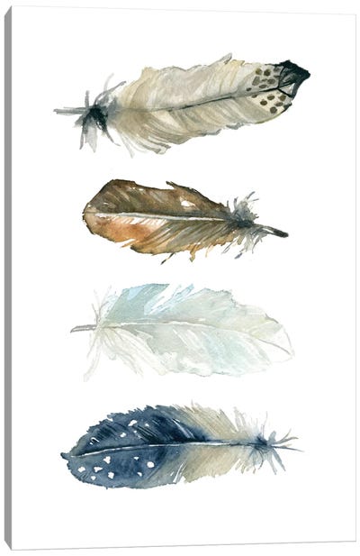 Feather Collection I Canvas Art Print - Perfect Pair