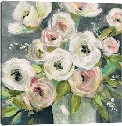Summer Ranunculus Canvas Art Print - Bouquet Art