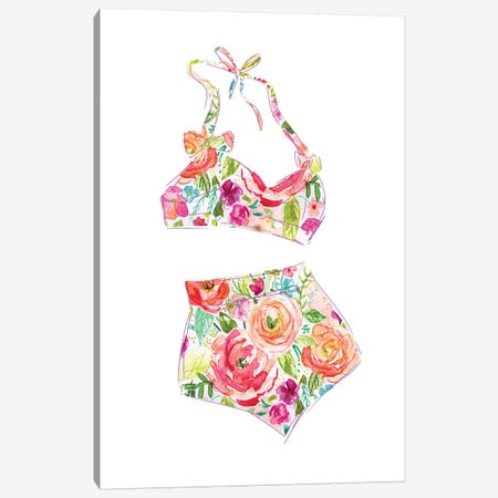 Tropical Swimwear III Canvas Print #CRO714} by Carol Robinson Canvas Art