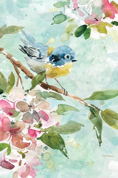 Watercolor Flowers: Asbury Garden Song I by Carol Robinson