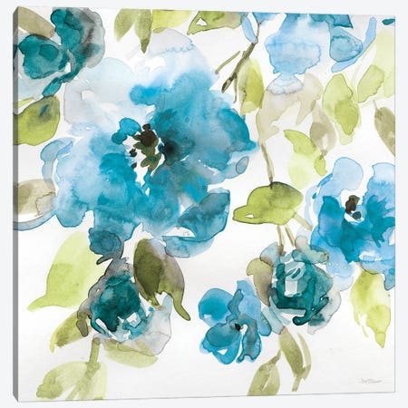 Belle's Blue I Canvas Print #CRO734} by Carol Robinson Canvas Wall Art