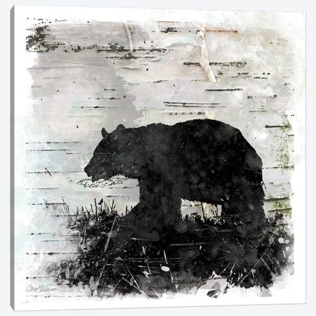 Birch Bark Bear Canvas Print #CRO737} by Carol Robinson Canvas Wall Art