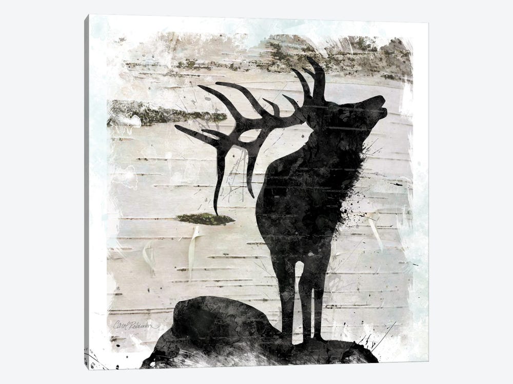 Birchbark Elk 1-piece Canvas Wall Art