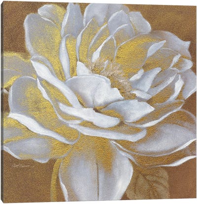 Golden Bloom I Canvas Art Print - Calm & Sophisticated Living Room Art