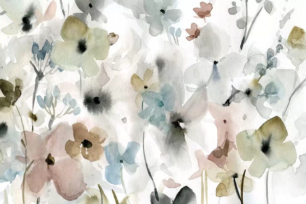 Watercolor Flowers: Evening Garden by Carol Robinson