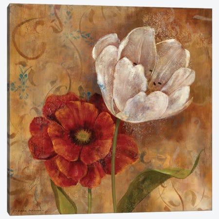 Flower Duet I Canvas Print #CRO760} by Carol Robinson Canvas Artwork