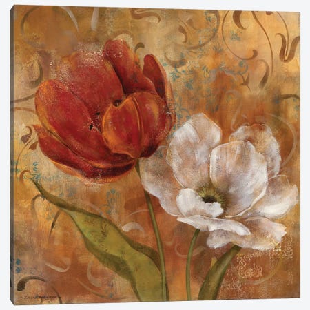 Flower Duet II Canvas Print #CRO761} by Carol Robinson Canvas Artwork