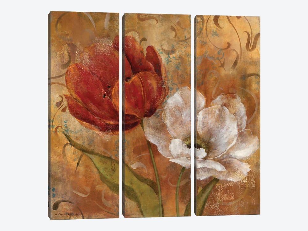 Flower Duet II by Carol Robinson 3-piece Canvas Art Print