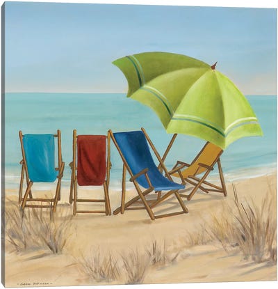 Four Summer II Canvas Art Print - Umbrella Art
