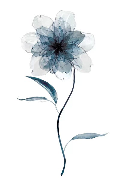 Scandinavian Office: Indigo Floral II by Carol Robinson