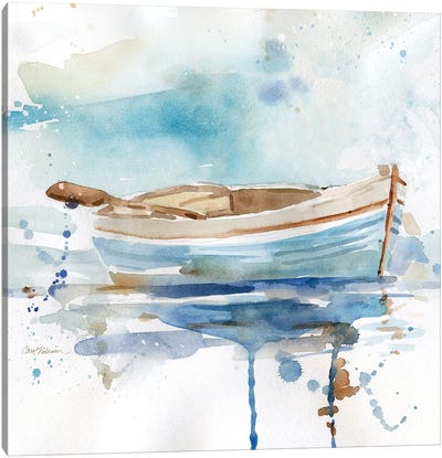 Malibu Marina I Canvas Art Print - Rowboat Art