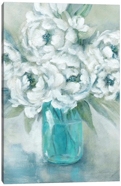 Pure Peonies Canvas Art Print - Large Floral & Botanical Art