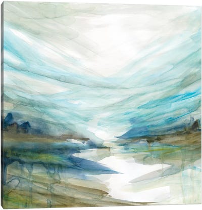 Soft River Reflection Canvas Art Print - River, Creek & Stream Art