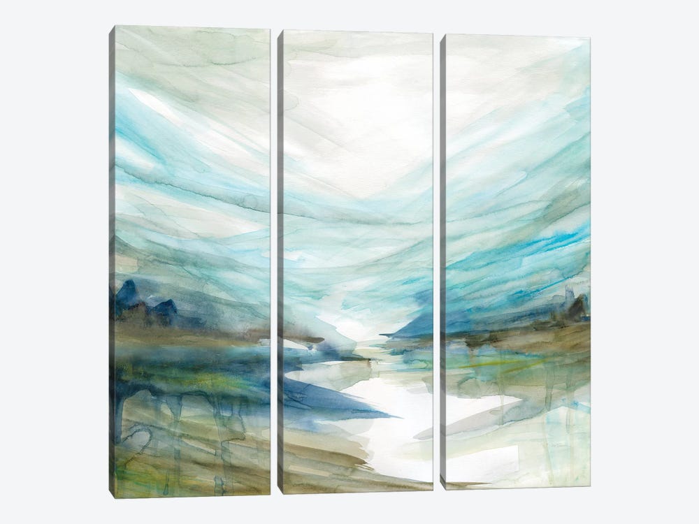 Soft River Reflection by Carol Robinson 3-piece Canvas Art
