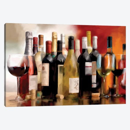A Taste of Wine Canvas Print #CRO867} by Carol Robinson Canvas Artwork