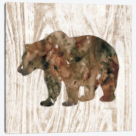 Pine Forest Bear Canvas Print #CRO88} by Carol Robinson Canvas Artwork