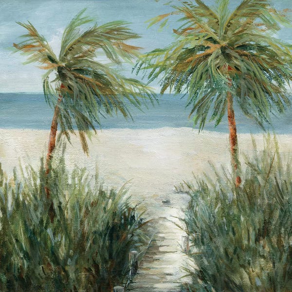 Large Coastal Art - Canvas Prints: Sandy Beachwalk by Carol Robinson