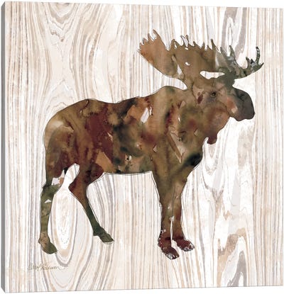 Pine Forest Moose Canvas Art Print - Moose Art