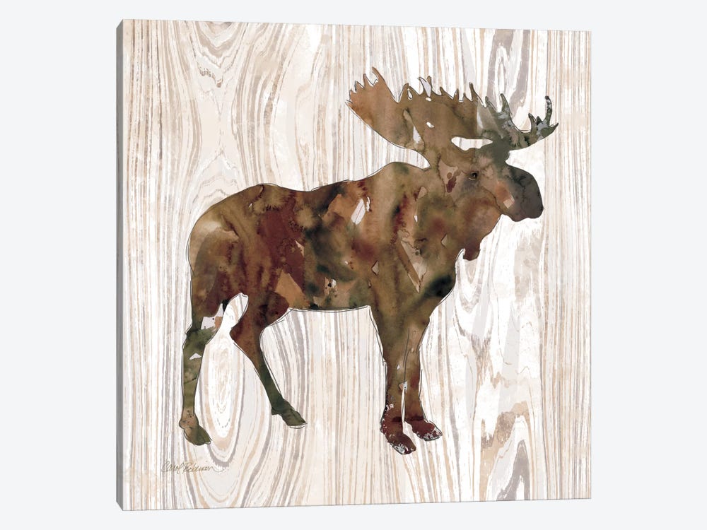 Pine Forest Moose by Carol Robinson 1-piece Canvas Art