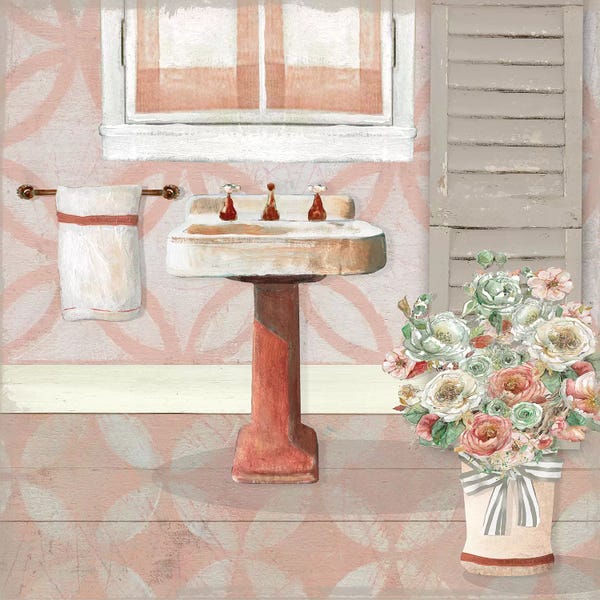 Interiors: Blushing Bath Sink II by Carol Robinson