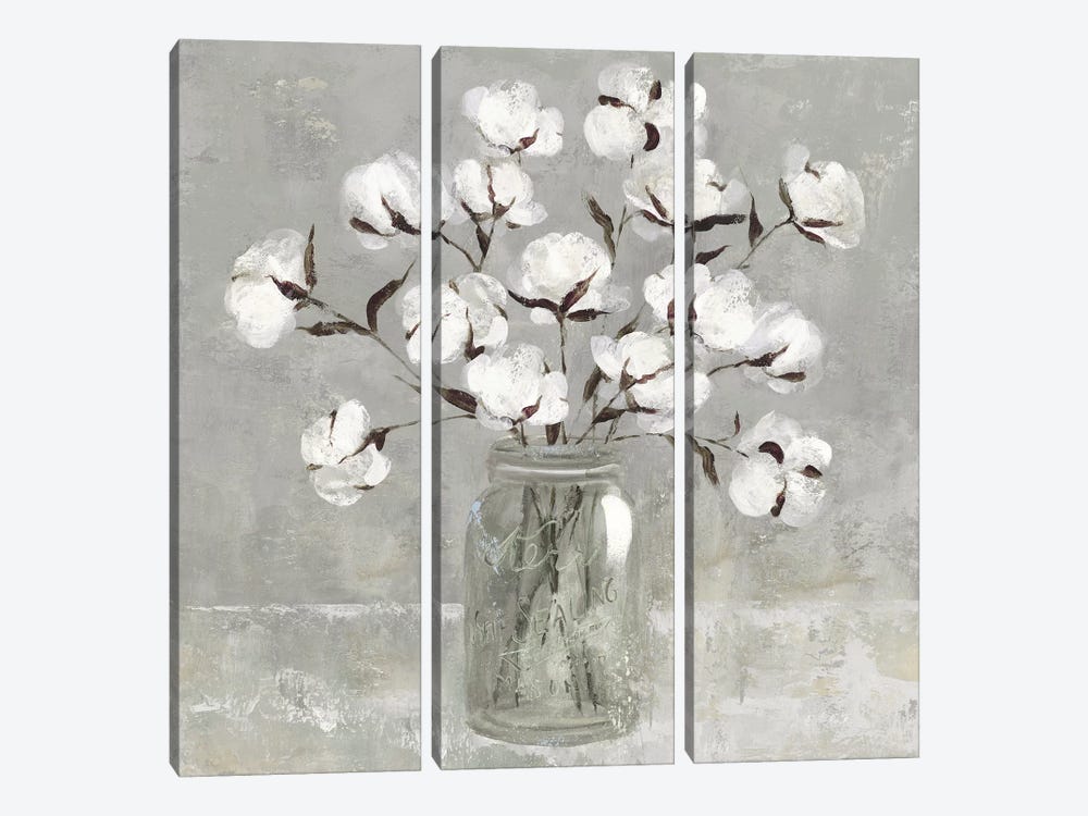 Cotton Bouquet by Carol Robinson 3-piece Art Print