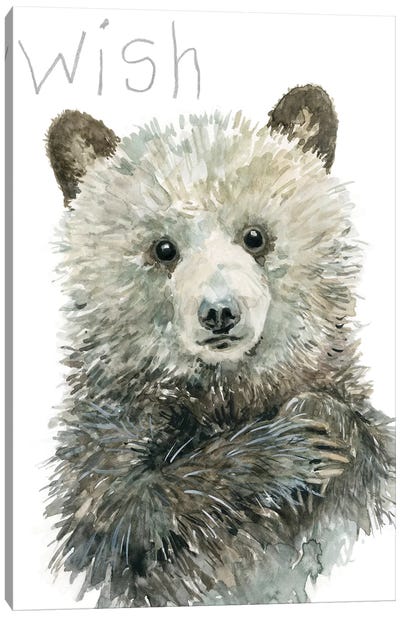 Forest Fur Baby Bear Canvas Art Print - Baby Animal Art