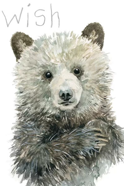 Kids Inspirational Art: Forest Fur Baby Bear by Carol Robinson
