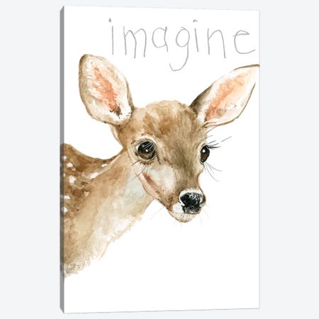 Forest Fur Baby Deer Canvas Print #CRO930} by Carol Robinson Art Print