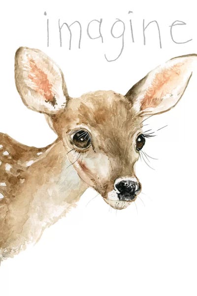Kids Inspirational Art: Forest Fur Baby Deer by Carol Robinson