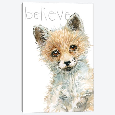 Forest Fur Baby Fox Canvas Print #CRO931} by Carol Robinson Canvas Print