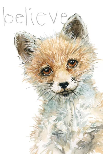 Kids Inspirational Art: Forest Fur Baby Fox by Carol Robinson