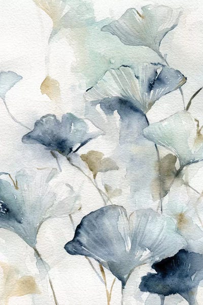 Floral & Botanical: Indigo Gingko II by Carol Robinson