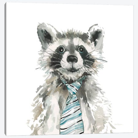 Raccoon Canvas Print #CRO95} by Carol Robinson Canvas Wall Art