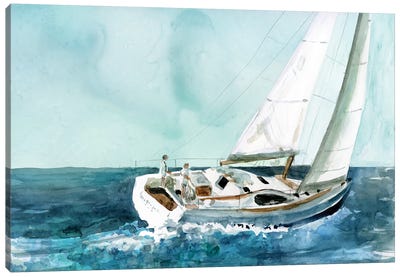 Delray Sail Canvas Art Print - Sailboat Art