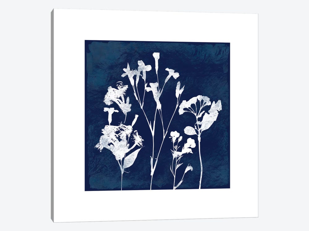 Cyanotype Botanical II 1-piece Canvas Print